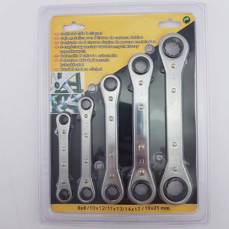 5PC Ratchet Offset Spanners